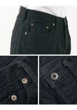 SANCA Jeans^/ denim tapered 5P trousers black