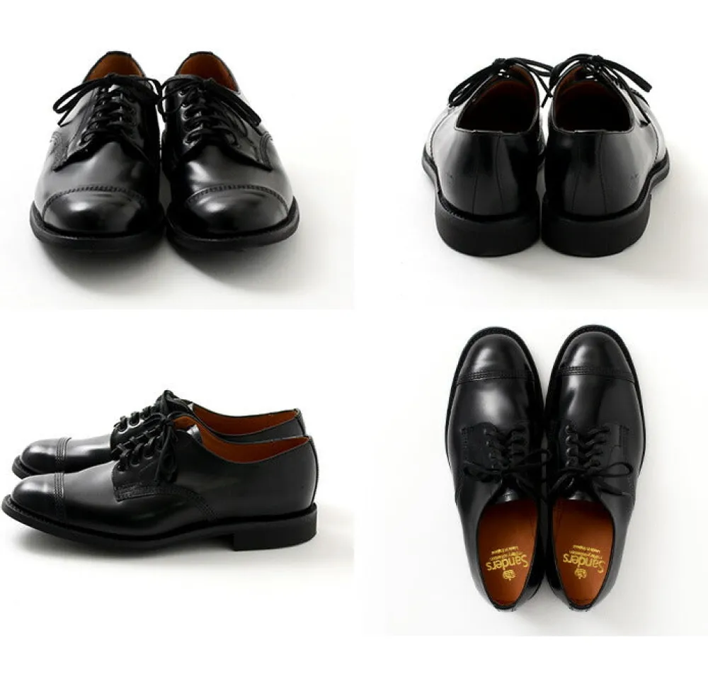 SANDERS Leather Shoes & Boots^/ #1128 Military derby shoes Japan Limited Model