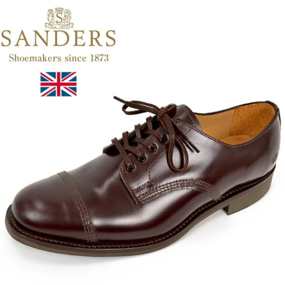 SANDERS Leather Shoes & Boots^/ #1128 Military derby shoes Japan Limited Model