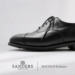 SANDERS Leather Shoes & Boots^/ Cap Toe Oxford Leather Shoes - Exclusive Model black