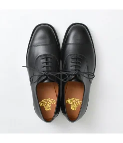 SANDERS Leather Shoes & Boots^/ Cap Toe Oxford Leather Shoes - Exclusive Model black