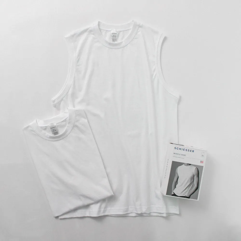 SCHIESSER T-Shirts^/ American Sleeveless 2 Pack T-Shirt
