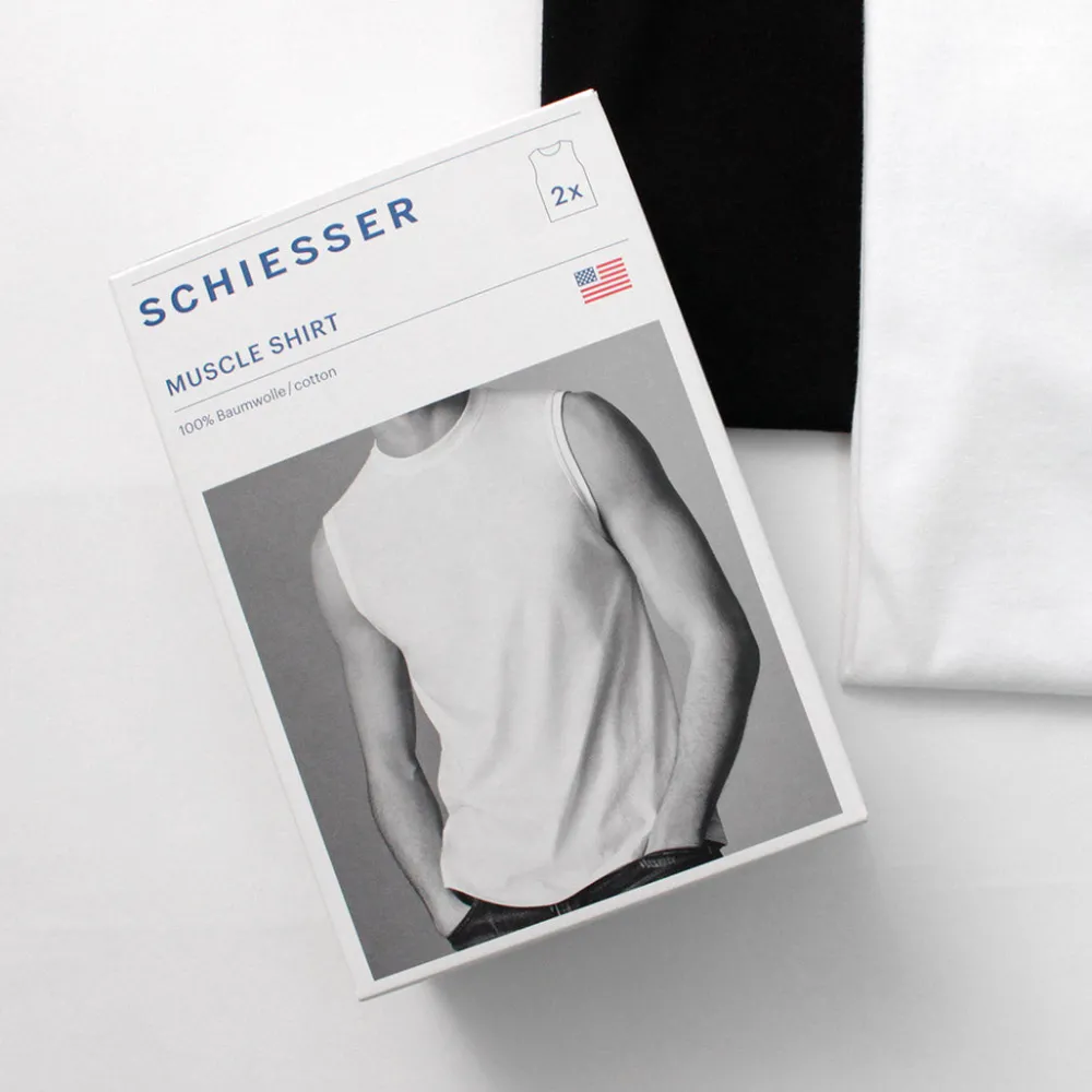 SCHIESSER T-Shirts^/ American Sleeveless 2 Pack T-Shirt