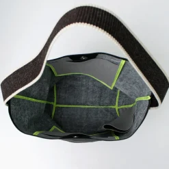 SENTI Shoulder Bags^/ Dyneema Leather Box Type Shoulder Bag black