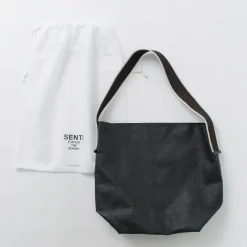 SENTI Shoulder Bags^/ Dyneema Leather Box Type Shoulder Bag black