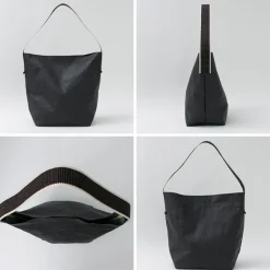 SENTI Shoulder Bags^/ Dyneema Leather Box Type Shoulder Bag black