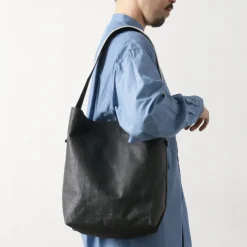 SENTI Shoulder Bags^/ Dyneema Leather Box Type Shoulder Bag black