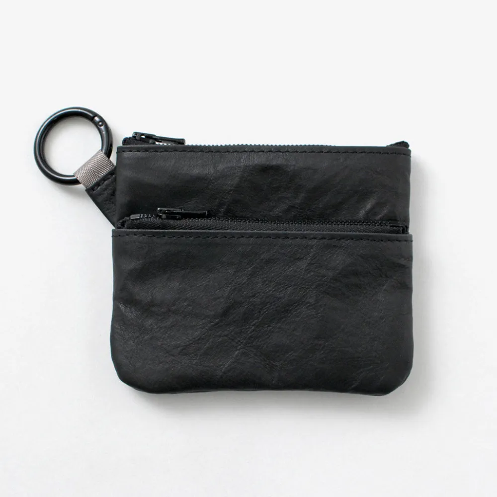 SENTI Other Bags^/ Dyneema Leather Double Zipper Pouch