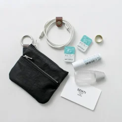 SENTI Other Bags^/ Dyneema Leather Double Zipper Pouch