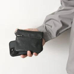SENTI Other Bags^/ Dyneema Leather Double Zipper Pouch