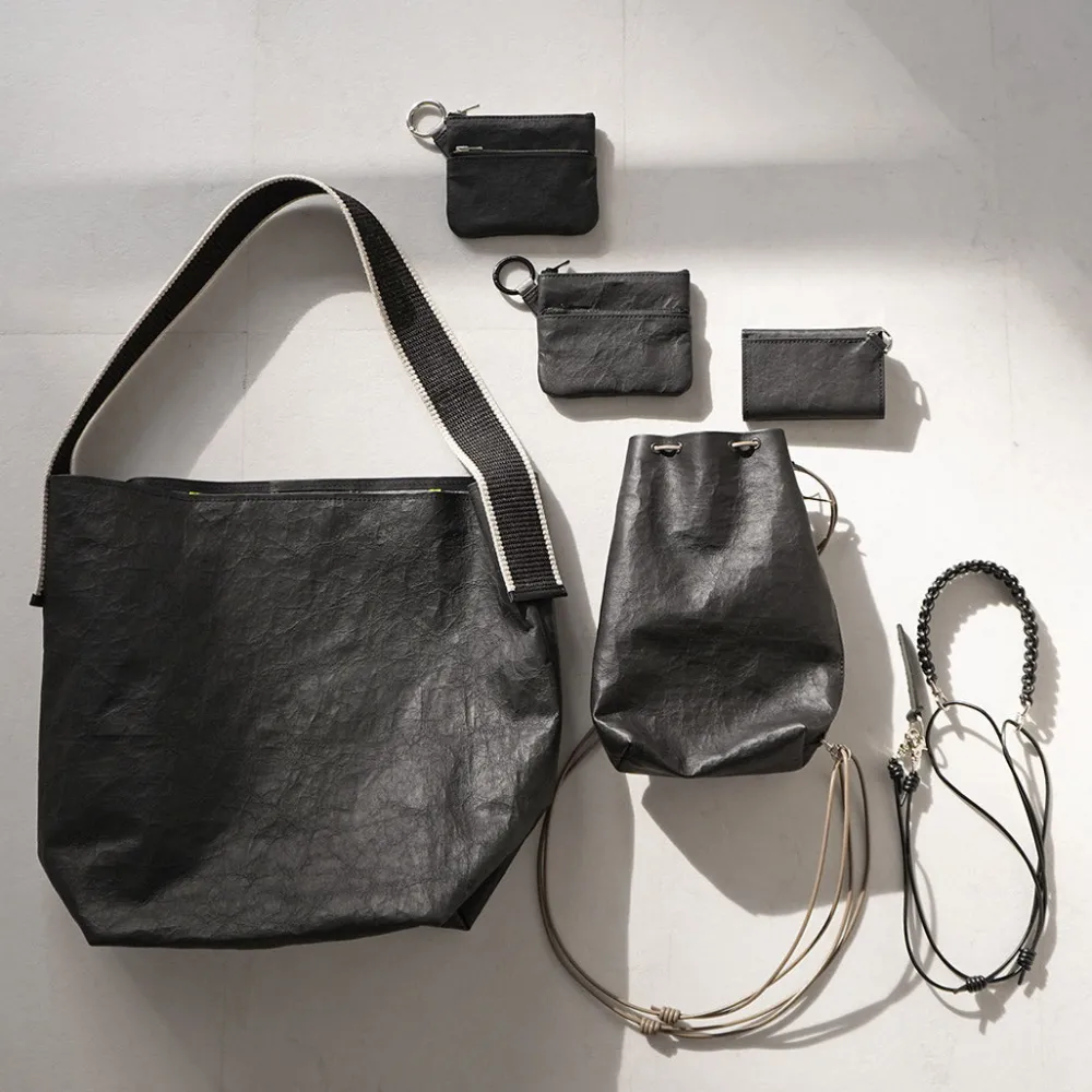 SENTI Other Bags^/ Dyneema Leather Double Zipper Pouch