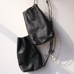 SENTI Shoulder Bags^/ Dyneema Leather Drawstring Bag L