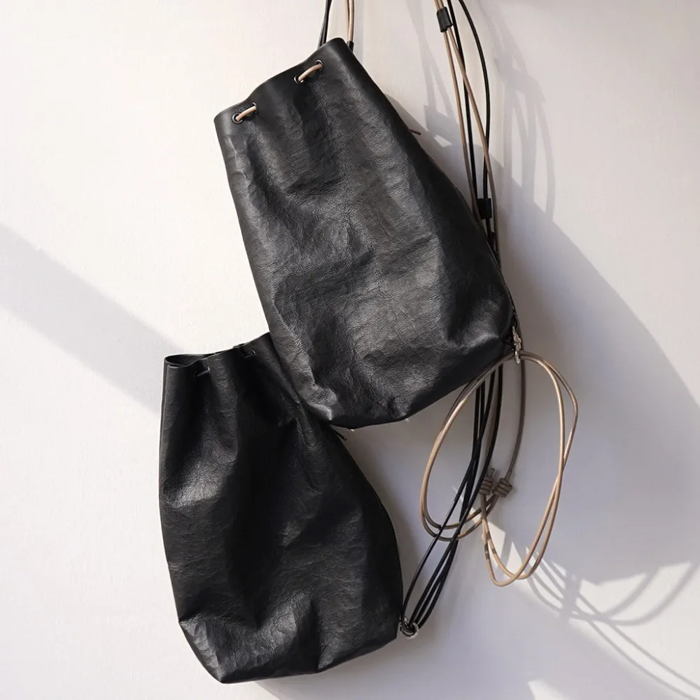 SENTI Shoulder Bags^/ Dyneema Leather Drawstring Bag L
