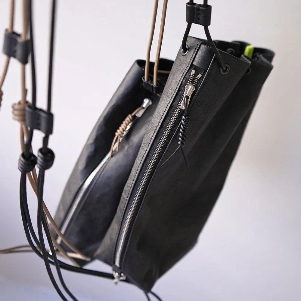 SENTI Shoulder Bags^/ Dyneema Leather Drawstring Bag L