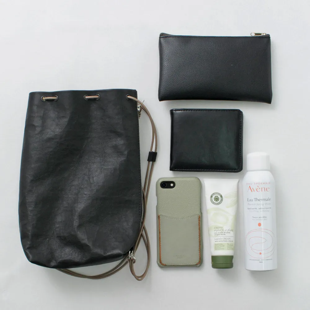 SENTI Shoulder Bags^/ Dyneema Leather Drawstring Bag L