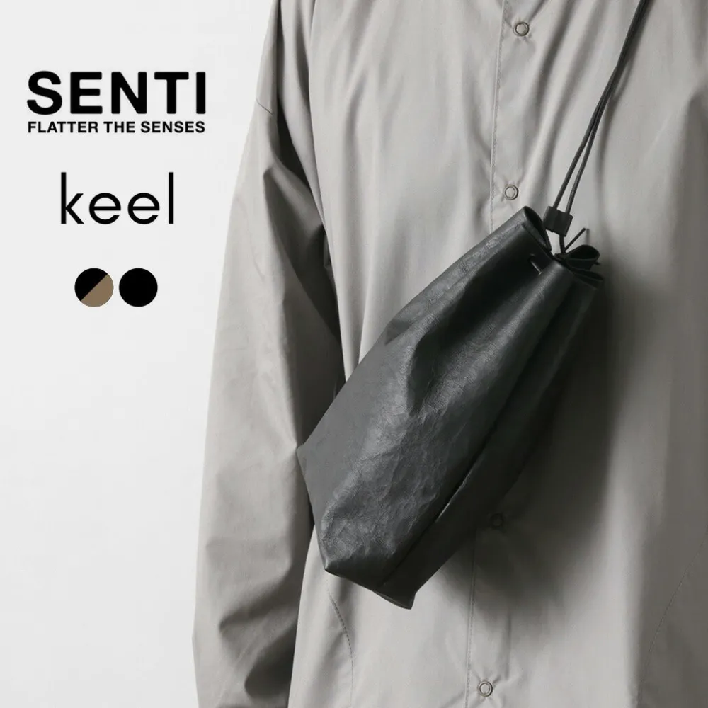 SENTI Shoulder Bags^/ Dyneema Leather Drawstring Bag L