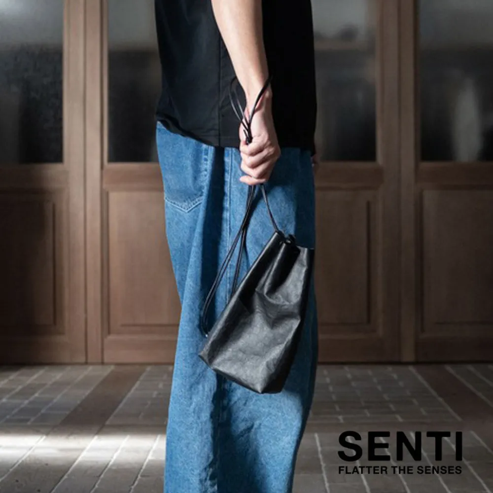 SENTI Shoulder Bags^/ Dyneema Leather Drawstring Bag L