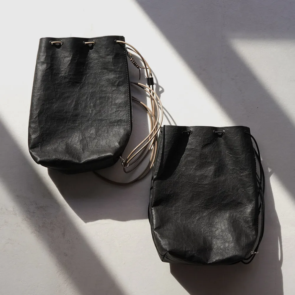SENTI Shoulder Bags^/ Dyneema Leather Drawstring Bag L