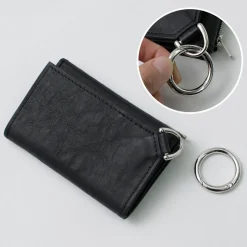 SENTI Wallets^/ Dyneema Leather Trifold Slim Wallet black