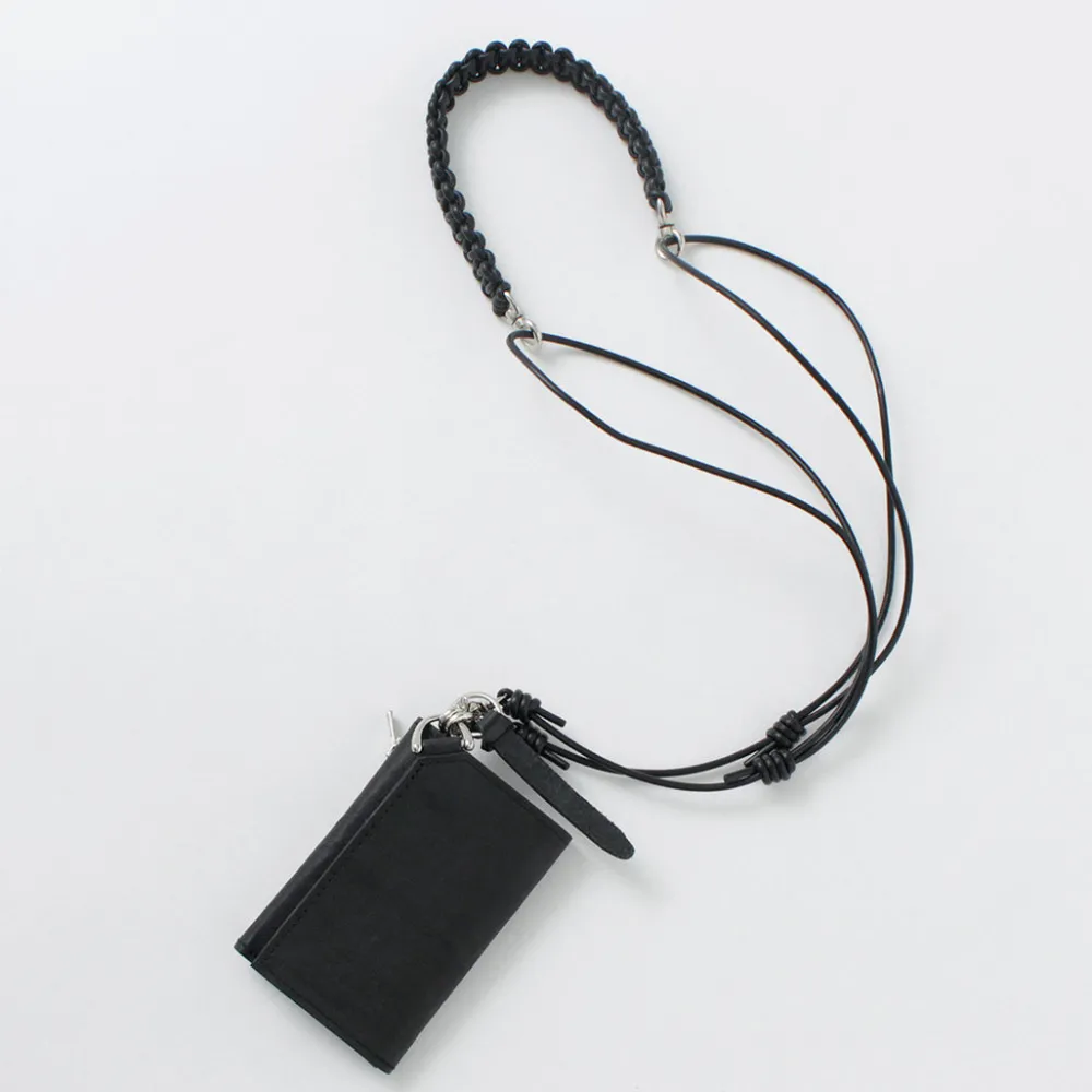 SENTI Wallets^/ Dyneema Leather Trifold Slim Wallet black