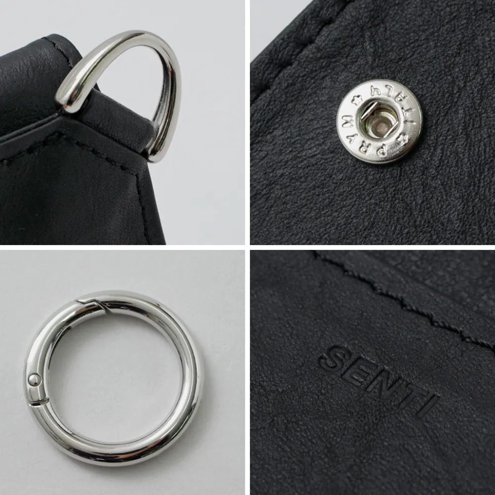 SENTI Wallets^/ Dyneema Leather Trifold Slim Wallet black