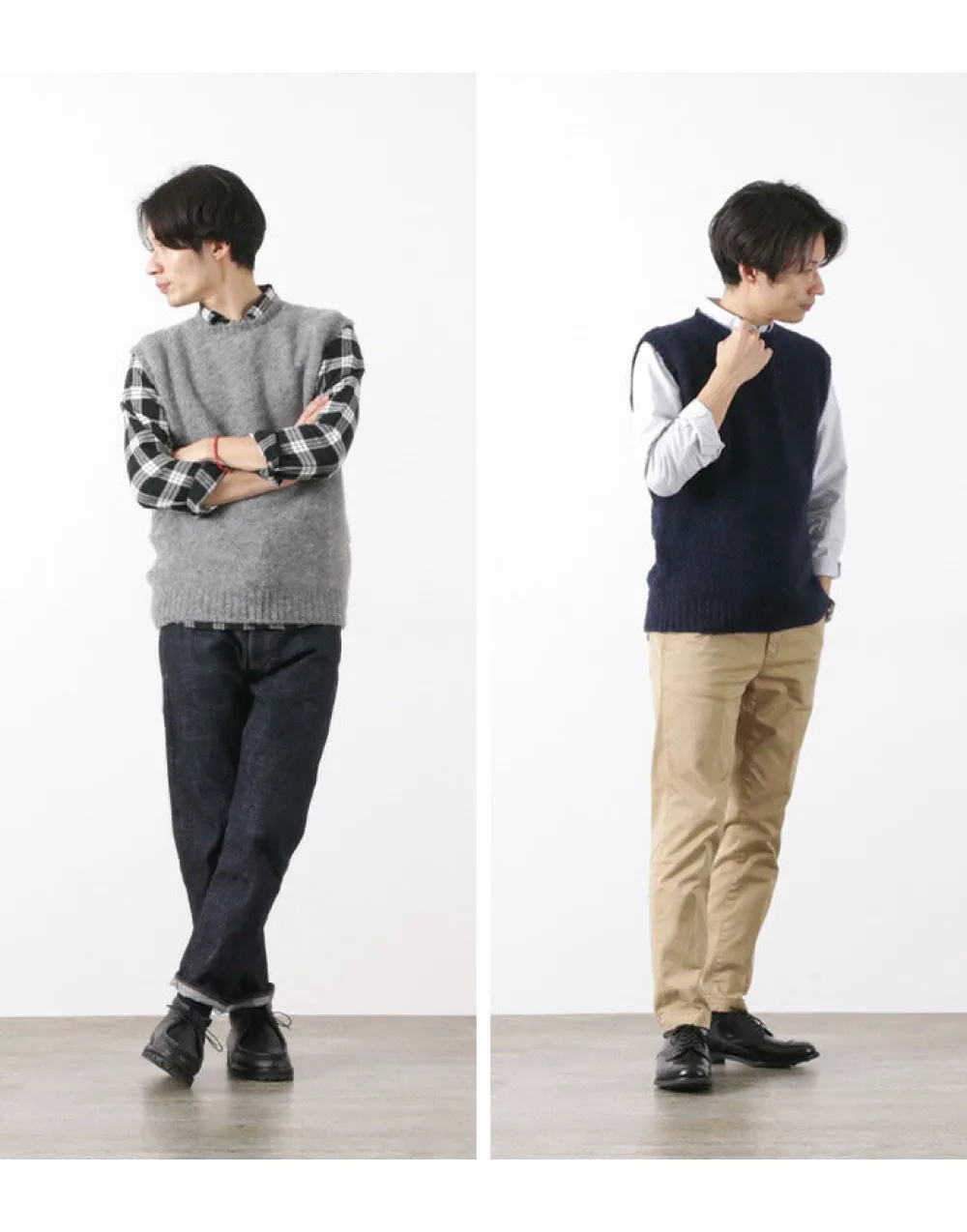 SHETLANDWOOLLENCO Knits^/ Plain Shaggy Dog Crew Neck Knits Vest