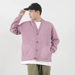 SI Cardigans^/ Moss Stitch Pigment Cardigan