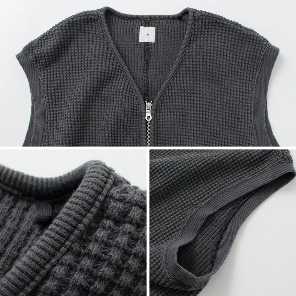 SI Sweatshirts^/ Waffle Zip Vest