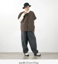 SLOW HANDS Trousers^/ Back Satin Poofy Tuck Pants