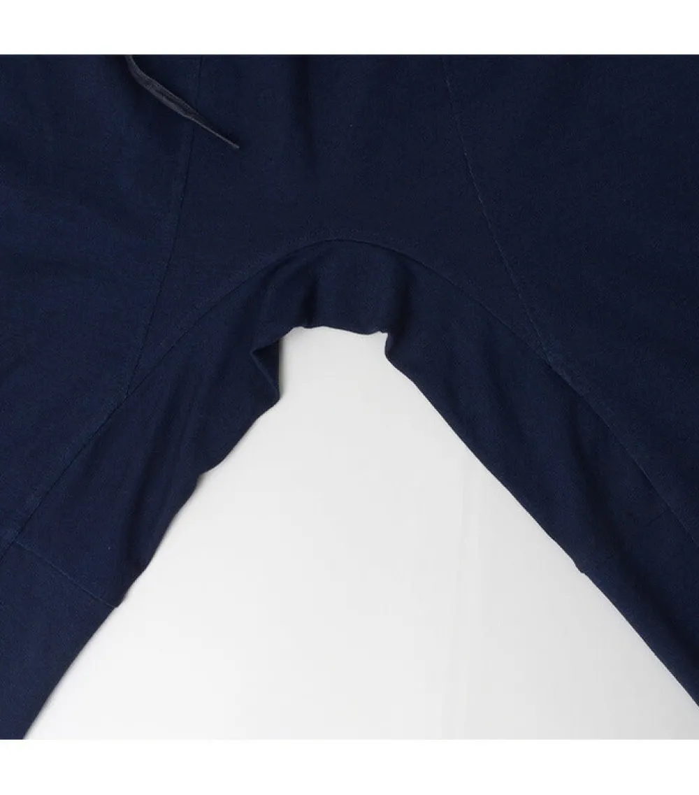 SLOW HANDS Trousers^/ Denim Stretch Pile Wandering Pants navy
