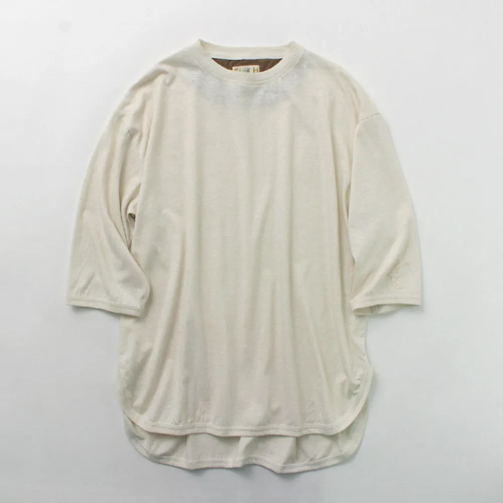 SLOW HANDS T-Shirts^/ Hemp Cotton Crew Neck T-Shirt