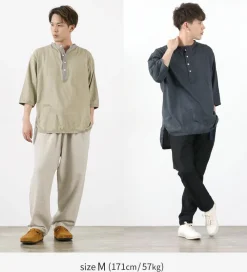SLOW HANDS T-Shirts^/ Henry Neck Combi T-Shirt