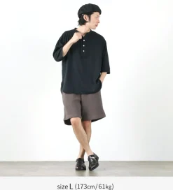 SLOW HANDS T-Shirts^/ Henry Neck Combi T-Shirt