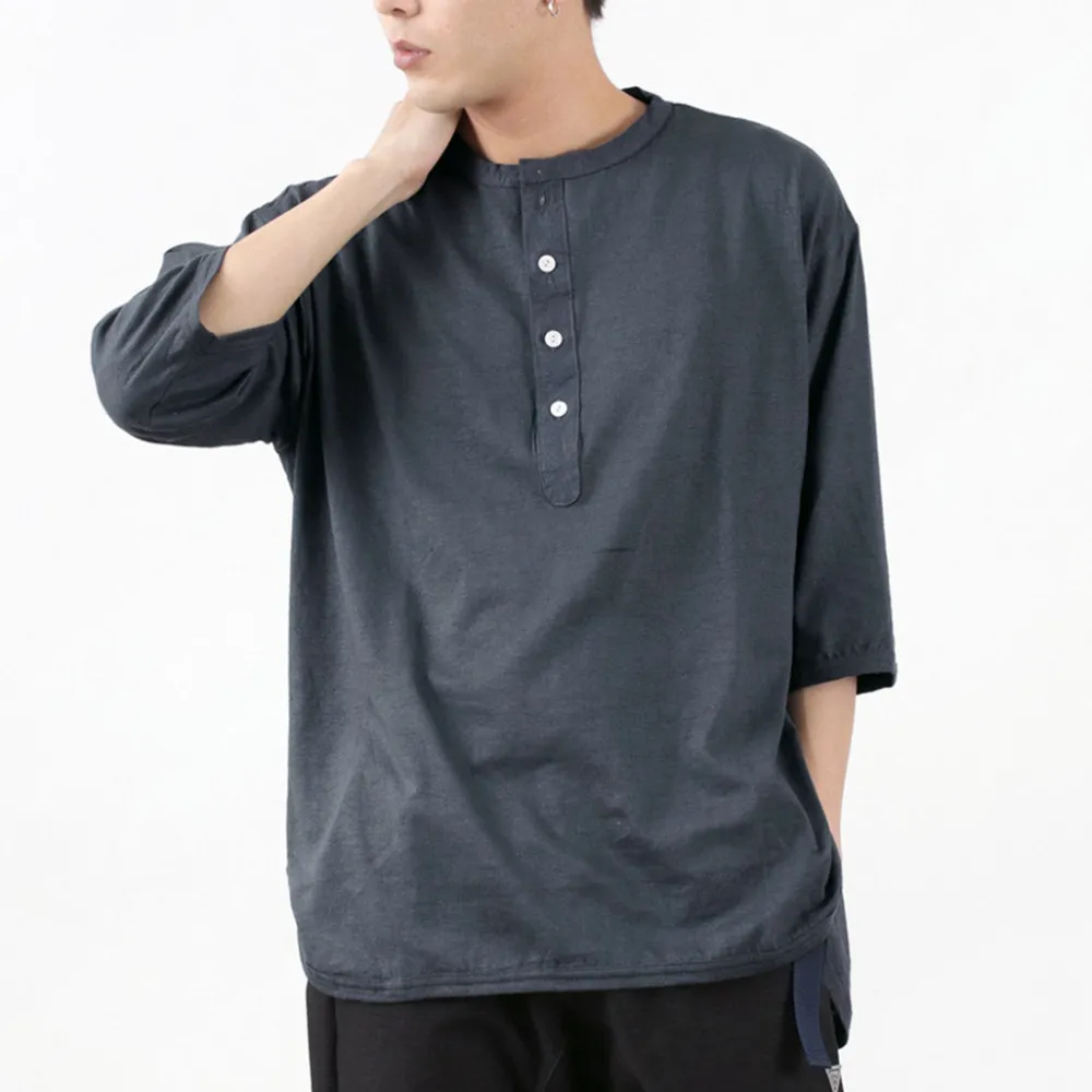 SLOW HANDS T-Shirts^/ Henry Neck Combi T-Shirt