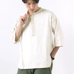 SLOW HANDS T-Shirts^/ Henry Neck Combi T-Shirt
