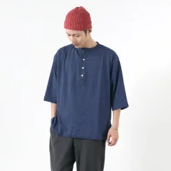SLOW HANDS T-Shirts^/ Henry Neck Combi T-Shirt