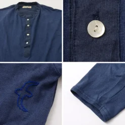 SLOW HANDS T-Shirts^/ Henry Neck Combi T-Shirt