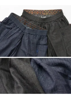 SLOW HANDS Trousers^/ Light Denim Beach Pants