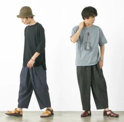 SLOW HANDS Trousers^/ Light Denim Beach Pants