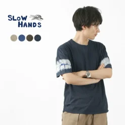 SLOW HANDS T-Shirts^/ Tie-Dye Sleeve T-Shirt