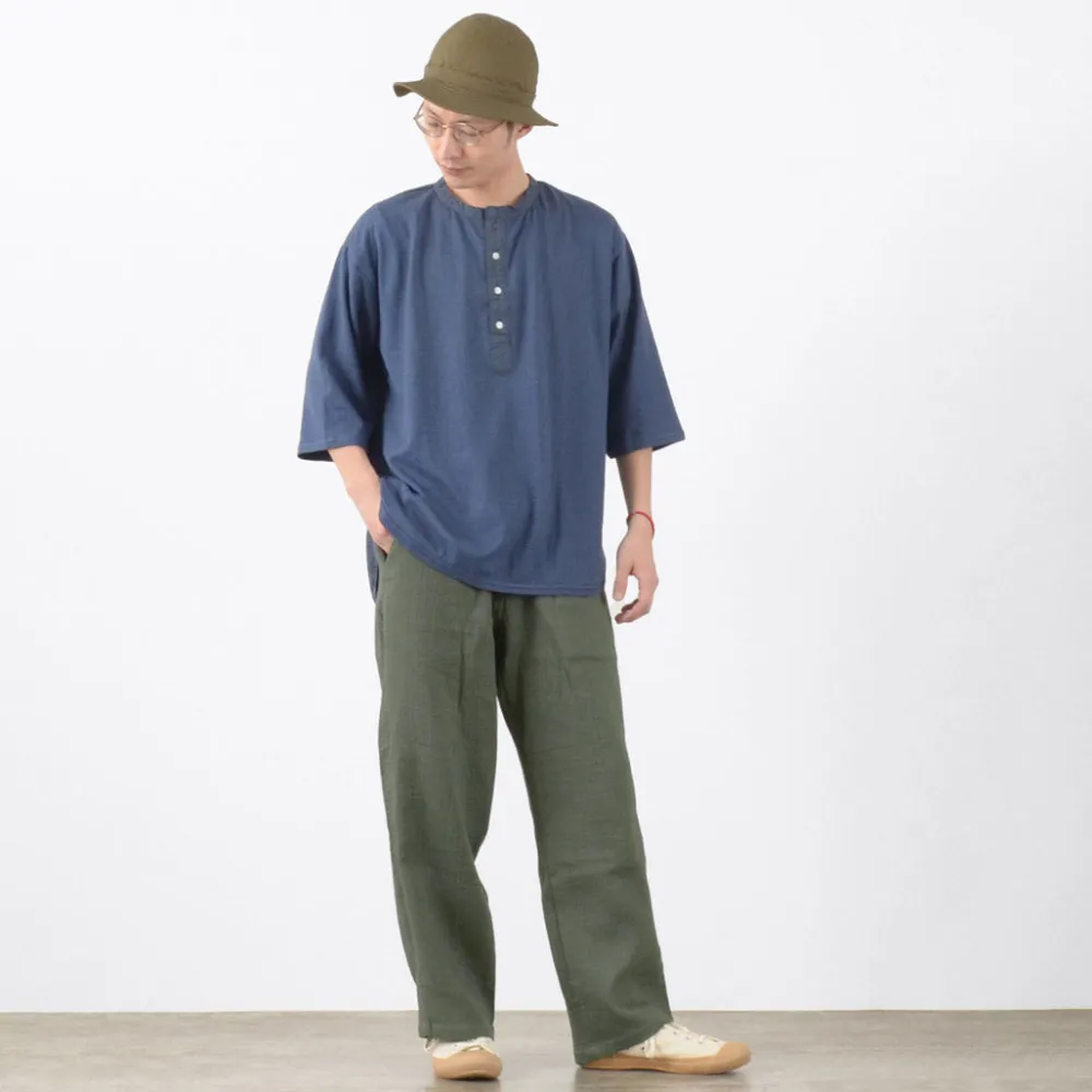 SLOW HANDS Trousers^/ Triple gauze tuck work trousers