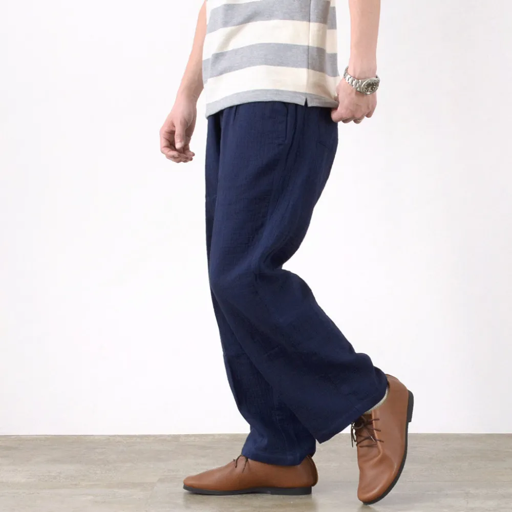 SLOW HANDS Trousers^/ Triple gauze tuck work trousers