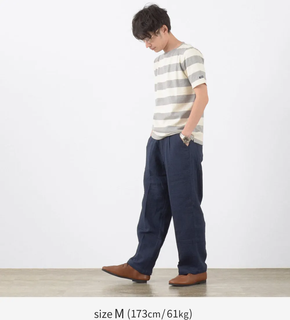 SLOW HANDS Trousers^/ Triple gauze tuck work trousers