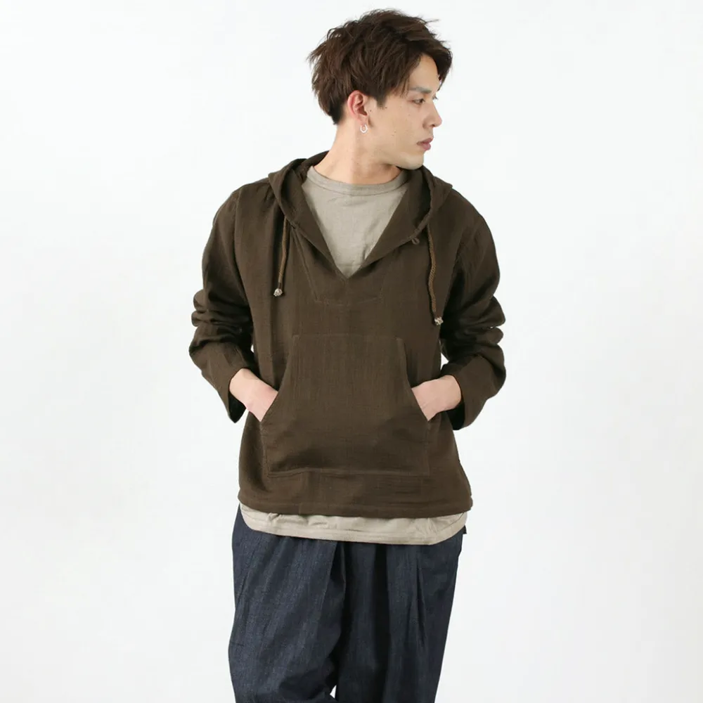 SLOW HANDS Sweatshirts^/ Triple gauze Mexican parka