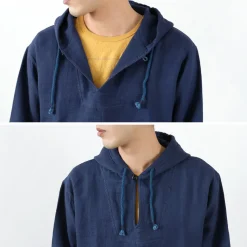 SLOW HANDS Sweatshirts^/ Triple gauze Mexican parka