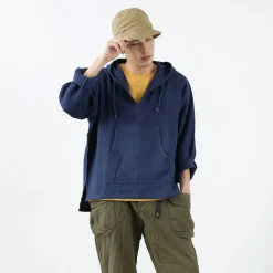 SLOW HANDS Sweatshirts^/ Triple gauze Mexican parka