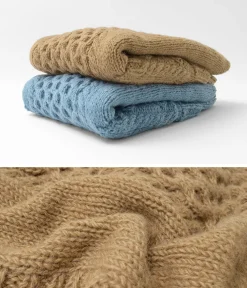 SLOW HANDS Sweatshirts^/ Vegetable Dye Aran Drop Shoulder Knit Vest