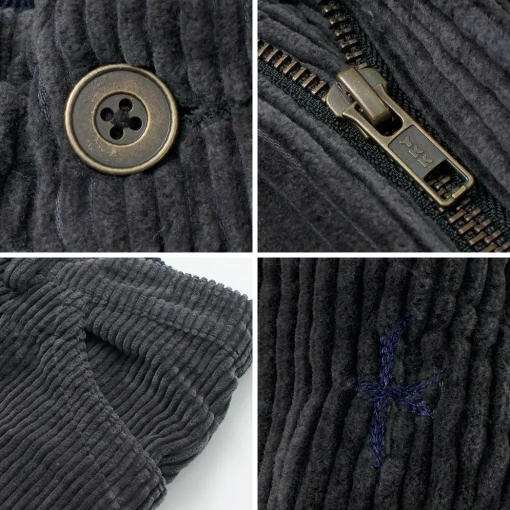 SLOW HANDS Trousers^/ Wide Corduroy Poofy Tuck Pants