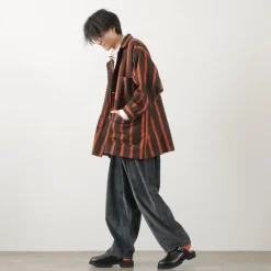 SLOW HANDS Trousers^/ Wide Corduroy Poofy Tuck Pants