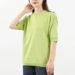 SOGLIA T-Shirts^/ Cotton Fitted Seamless Knit Tee